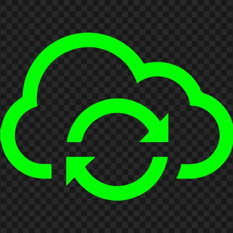 Storage Cloud Hosting Computing Green Lime Icon