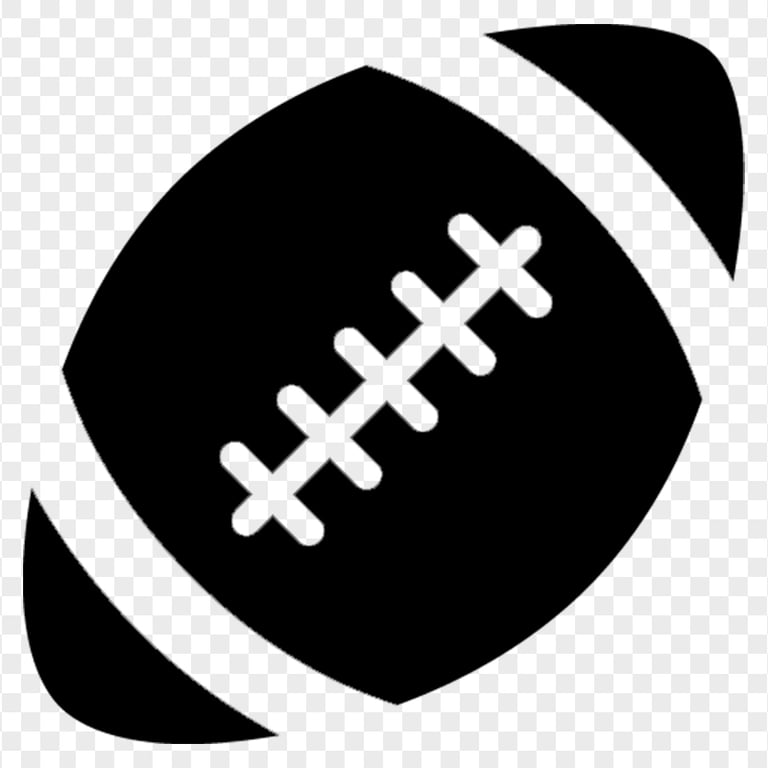 Black Rugby Ball Icon Download PNG