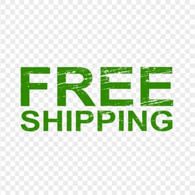 Green Free Shipping Word Stamp Style Effect