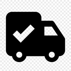 Freight Ship Shipping Truck Delivery Black Icon