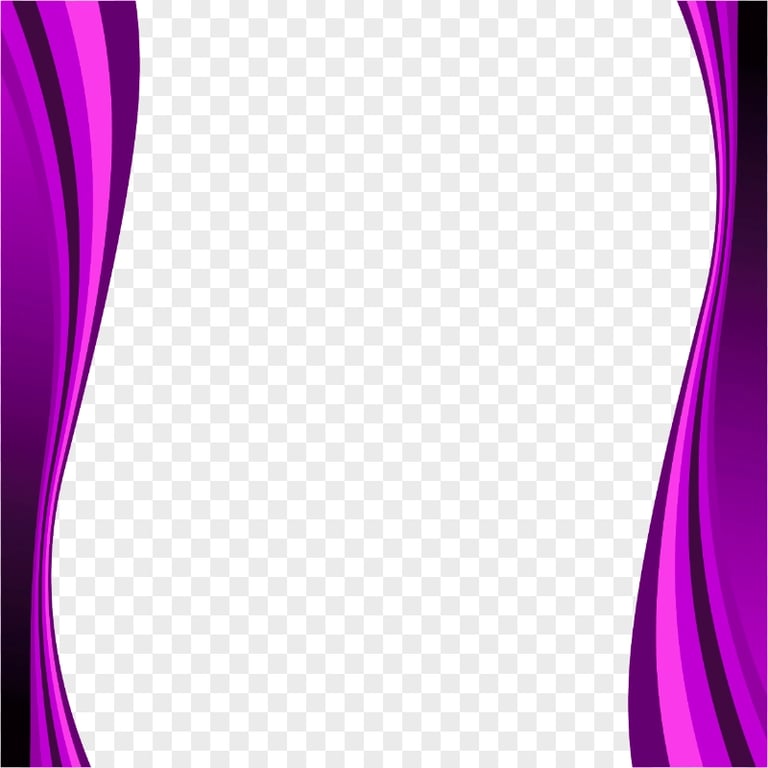 FREE Abstract Curved Purple Lines Vertical Frame PNG