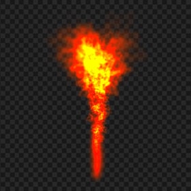 Orange Rocket Fire PNG Image