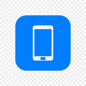 HD Blue Square Modern Smartphone Icon Transparent PNG