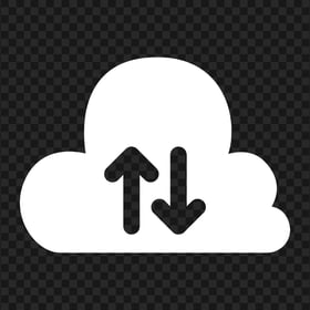 HD Download Upload Cloud White Icon PNG