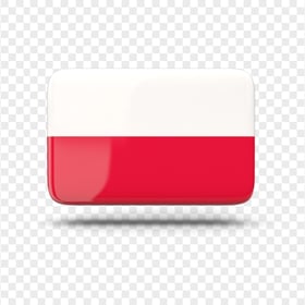 Glossy Banner Icon Poland POL Flag