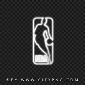 Download NBA White Neon Logo PNG