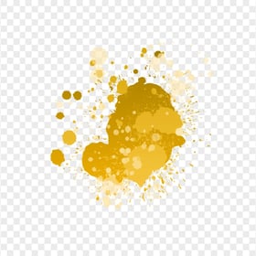 HD Splash Effect Of Yellow Paint Transparent Background