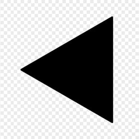 HD Black Left Triangle Transparent PNG