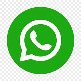 HD Round Shape Contains White Whatsapp Logo Icon PNG