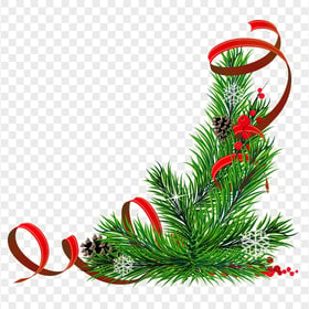 HD Holidays Christmas Garland Pine Branch Corner PNG