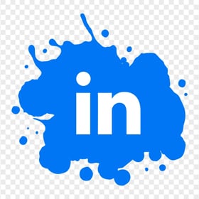 HD Blue Paint Splash Linkedin Icon Transparent PNG