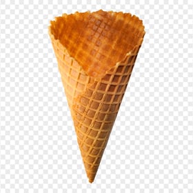 HD Empty Ice Cream Waffle Cone PNG