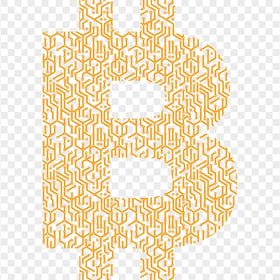 HD Orange B Bitcoin Letter Logo Icon PNG