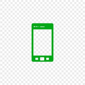 HD Green Mobile Icon Transparent PNG