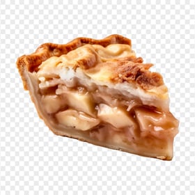 Slice Of Apple Crumble Pie HD No Background