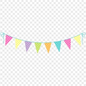Colorful Bunting Pennant Banner Clipart PNG