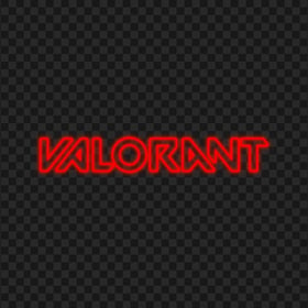 HD Valorant Red Neon Text Logo PNG