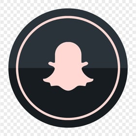 HD Snapchat Black & Pink Circle Round Logo Icon PNG Image