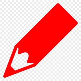 HD Red Short Pencil Icon PNG