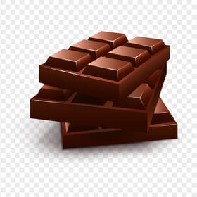 Vector Illustration Three Dark Chocolate Bars HD PNG