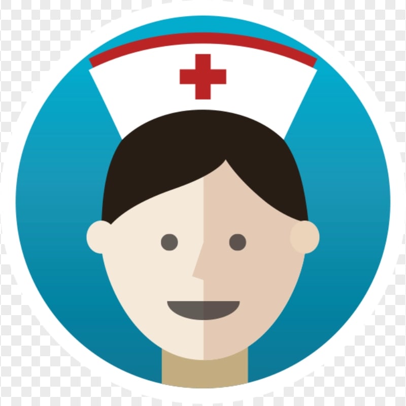 Female Nurse Cartoon Practitioners Round Icon