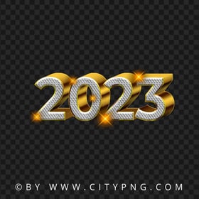 Gold Sparkle 2023 Text Lettering FREE PNG