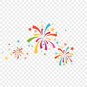 Multicolored Confetti Fireworks Holiday HD PNG