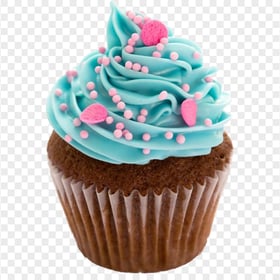 Real Chocolate Cupcake With Toppings PNG