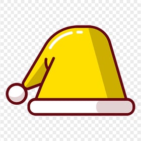 Vector Yellow Christmas Santa Hat Icon PNG