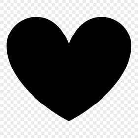 HD Black Silhouette Heart Shape PNG