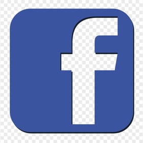 Square Facebook F Icon 3D Effect