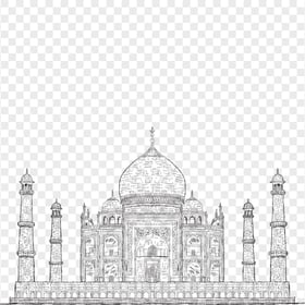 Drawing Sketch Pencil Taj Mahal Mosque Masjid
