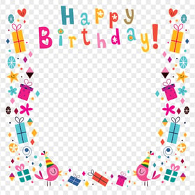 HD Happy Birthday Poster Frame Transparent PNG