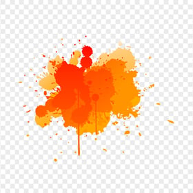 Illustration Orange Abstract Paint Splash FREE PNG