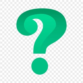 Question Mark Green Vector Icon Symbol PNG
