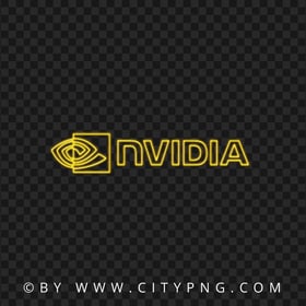 Nvidia Yellow Neon Logo PNG