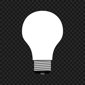 HD White Light Bulb Clipart Icon PNG