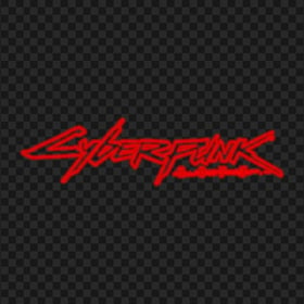 HD Red Neon Cyberpunk 2077 Game Logo PNG