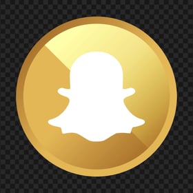 HD Golden Round Circle Snapchat Logo Icon PNG Image