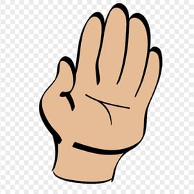 HD Hand Stop Cartoon Character PNG