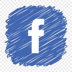 Facebook Icon Logo Square Scribble Effect