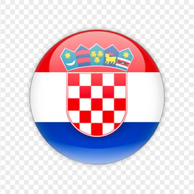 Glossy Round Croatia Flag Icon
