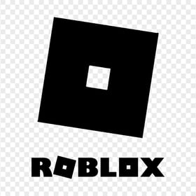 HD Roblox Black Text Logo With Symbol Sign Icon PNG