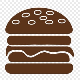 Brown Hamburger Cheeseburger Icon
