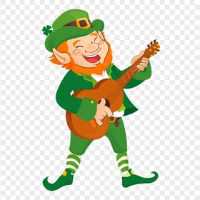 Cartoon Gnome Elf Playing Guitar HD PNG