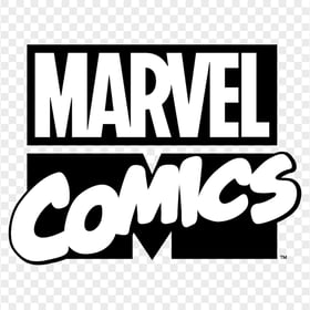 Marvel Comics Black And White Logo PNG