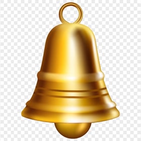 Download Gold Realistic Bell Christmas Xmas PNG