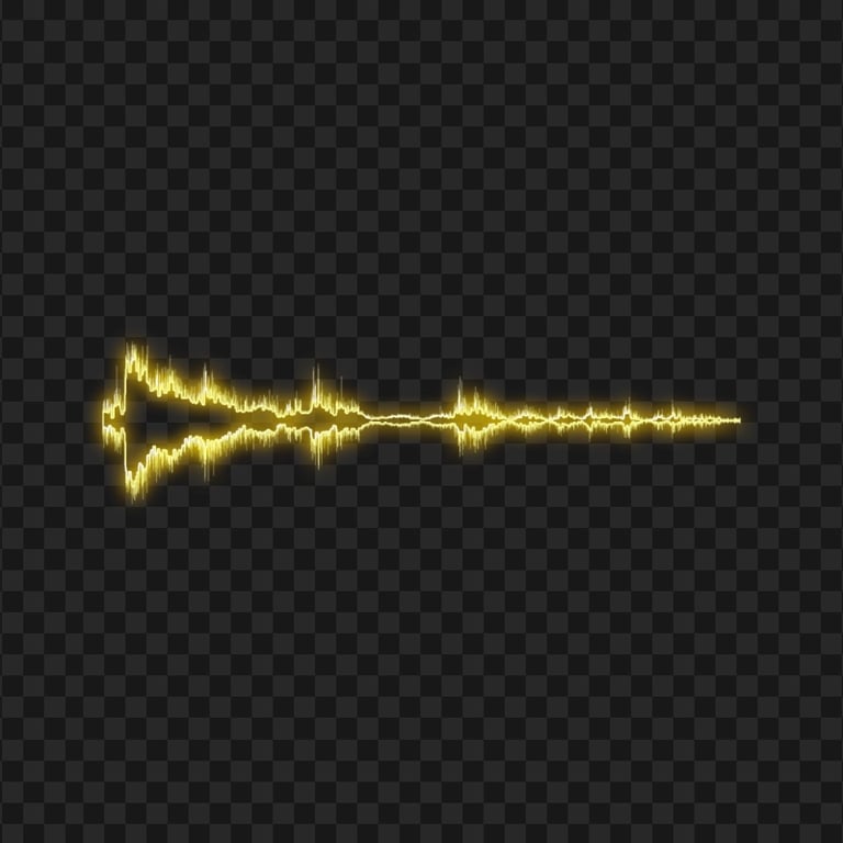 Glowing Music Yellow Wave Sound Waves FREE PNG