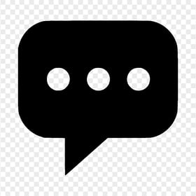 FREE Speech Comment Chat Black Icon PNG