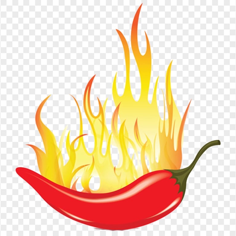 HD Cartoon Hot Fire Chili Pepper Transparent Background